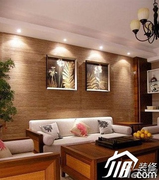 中式风格复式10-15万120平米客厅沙发图片