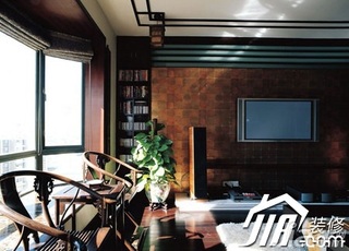 中式风格复式15-20万110平米客厅电视柜效果图