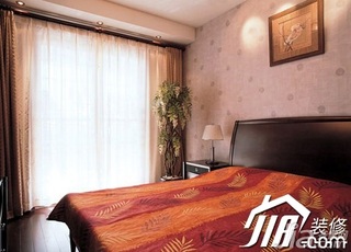 中式风格复式15-20万110平米卧室床图片