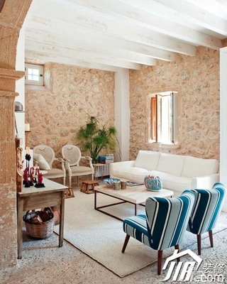 混搭风格公寓简洁富裕型客厅背景墙沙发图片