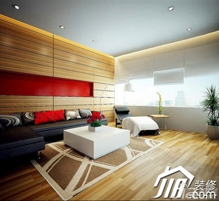 东南亚风格别墅简洁原木色豪华型140平米以上客厅沙发效果图