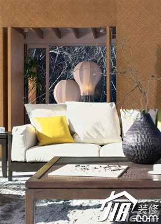 中式风格跃层10-15万120平米客厅沙发效果图