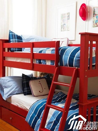 混搭风格公寓可爱富裕型120平米儿童房儿童床图片