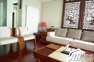中式风格公寓10-15万100平米客厅沙发效果图