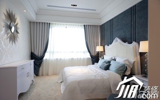 混搭风格公寓富裕型130平米卧室床效果图