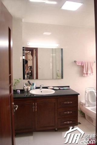 中式风格三居室15-20万110平米卫生间洗手台图片