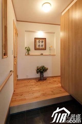 日式风格二居室80平米背景墙效果图