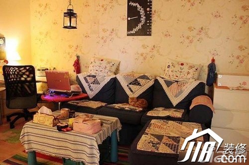 60平米装修,混搭风格,3万-5万装修,客厅,沙发,茶几,灯具,沙发背景墙
