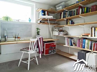 简约风格复式豪华型130平米书房书桌效果图