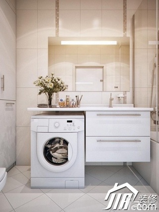 简约风格公寓豪华型120平米卫生间洗手台图片