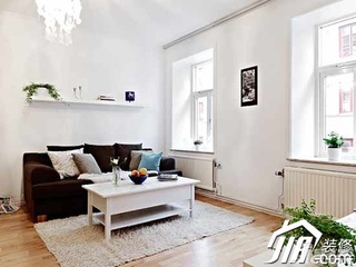 简约风格小户型简洁白色3万-5万40平米客厅沙发图片