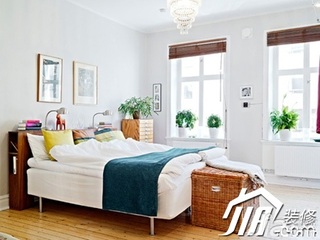 欧式风格公寓简洁富裕型100平米卧室卧室背景墙茶几图片