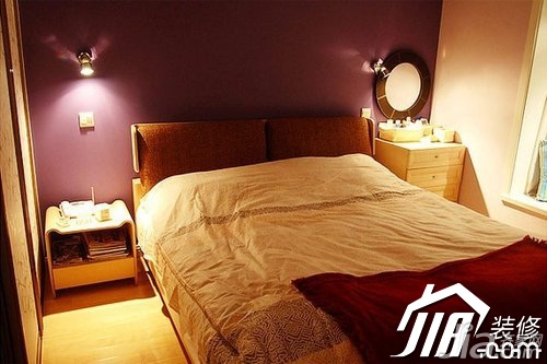 简约风格,二居室装修,5-10万装修,卧室,简洁,床,床头柜,灯具,梳妆台