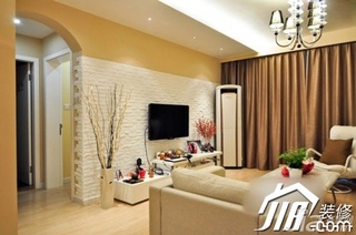 简约风格公寓舒适5-10万80平米客厅灯具图片