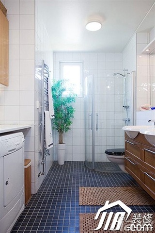 地中海风格别墅富裕型卫生间洗手台图片