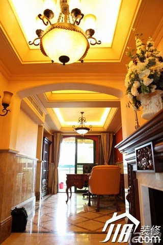新古典风格别墅温馨冷色调豪华型客厅沙发图片