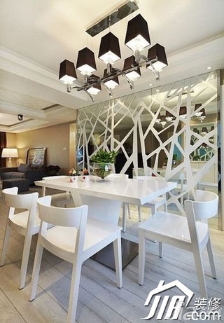 简约风格公寓5-10万90平米餐厅背景墙餐桌效果图