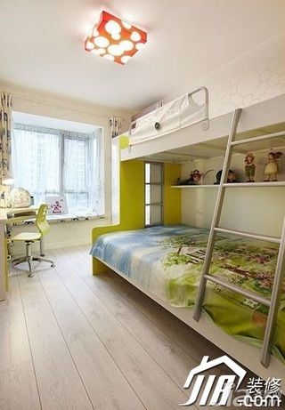 简约风格公寓5-10万90平米儿童房儿童床效果图