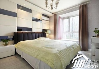 简约风格公寓舒适5-10万90平米卧室床图片