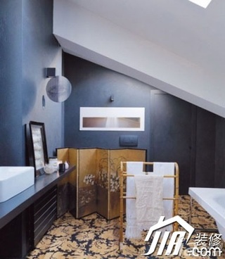 中式风格复式浴室柜效果图