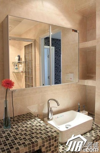 简约风格公寓3万-5万80平米卫生间洗手台效果图