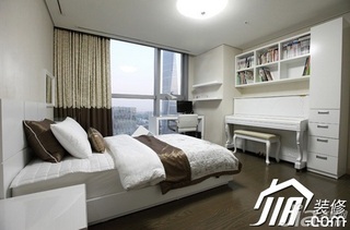 简约风格公寓富裕型100平米卧室窗帘效果图