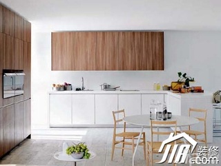 简洁白色富裕型厨房橱柜效果图