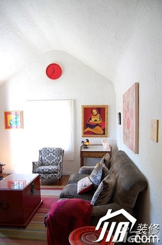 美式乡村风格小户型大气经济型客厅背景墙沙发图片