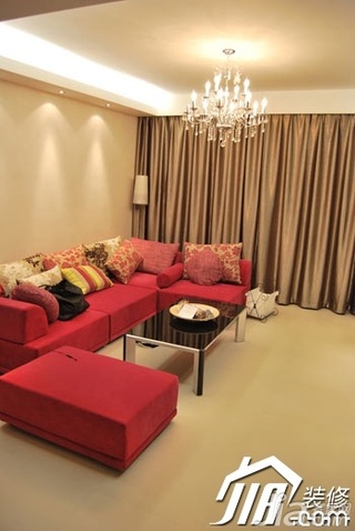 简约风格二居室3万-5万90平米客厅沙发图片