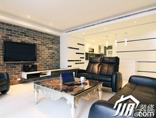 简约风格三居室简洁5-10万90平米客厅电视背景墙沙发二手房设计图