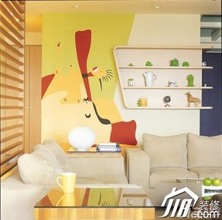 简约风格三居室简洁5-10万客厅沙发背景墙沙发效果图