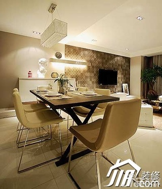 简约风格公寓简洁5-10万110平米餐厅餐桌图片