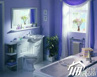 混搭风格紫色富裕型卫生间洗手台图片