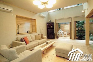 日式风格别墅豪华型客厅沙发图片