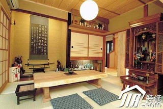 日式风格别墅豪华型茶室茶几效果图