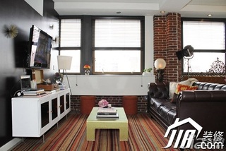 美式风格小户型富裕型80平米客厅沙发效果图