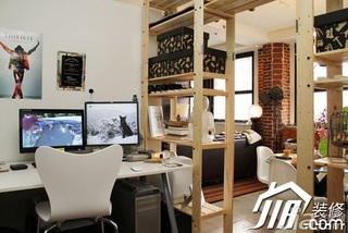 美式风格小户型富裕型80平米工作区书桌图片