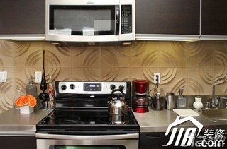 美式风格小户型实用富裕型80平米厨房橱柜安装图