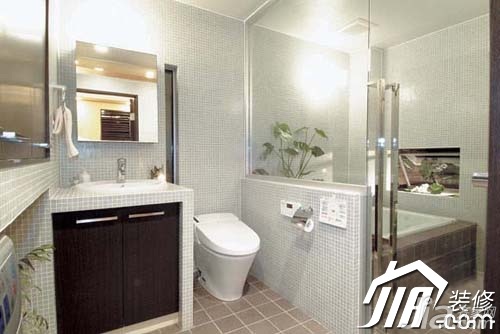 100平米装修,公寓装修,5-10万装修,日式风格,卫生间,浴室柜