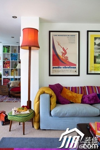 混搭风格公寓富裕型100平米客厅沙发图片