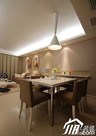 简约风格公寓简洁经济型90平米餐厅餐桌效果图