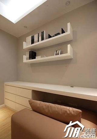 简约风格公寓舒适经济型90平米书房书架效果图