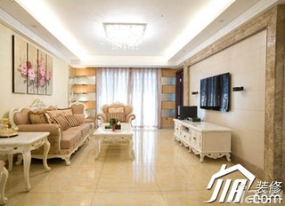 简约风格公寓简洁5-10万100平米客厅电视背景墙沙发效果图