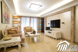 简约风格公寓简洁5-10万100平米客厅电视背景墙沙发效果图