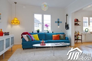 简约风格复式富裕型客厅沙发效果图