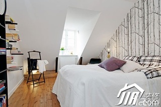 简约风格复式舒适富裕型卧室床图片
