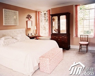 混搭风格公寓舒适富裕型90平米卧室床图片