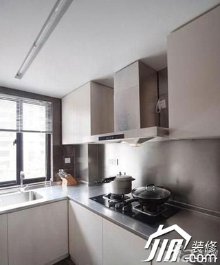 简约风格二居室简洁白色经济型70平米厨房橱柜效果图
