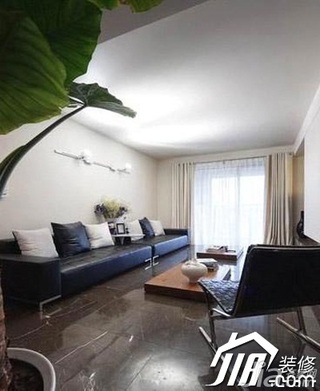 简约风格二居室简洁经济型70平米客厅沙发图片