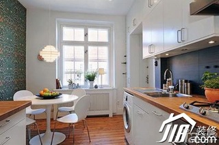 简约风格二居室经济型80平米厨房橱柜安装图